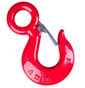 Gancho de Carga con Ojo y Seguro Rojo